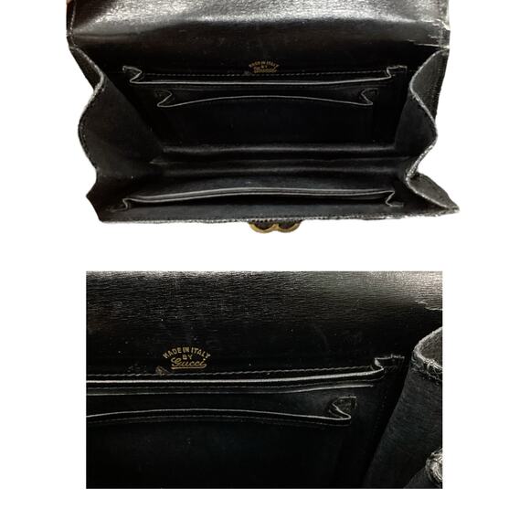 VTG Gucci Lizard Clutch Purse with Gold Chain Strap - Picture 5 of 6